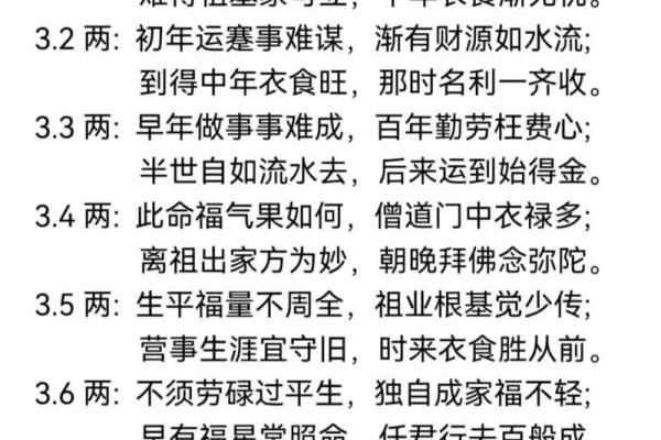 测骨算命表 测骨算命表