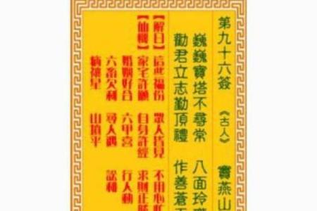 观音灵签第九十四签