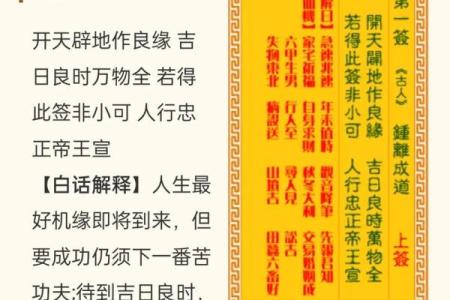 观音灵签详细解