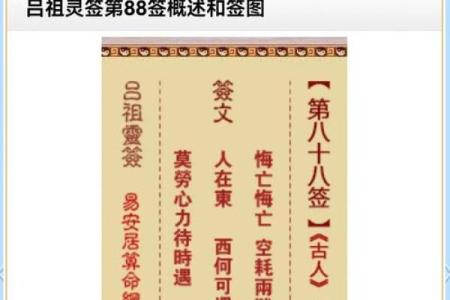 吕祖灵签84签解签