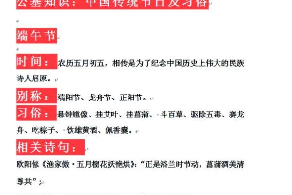 传统节日：这些节日习俗知道吗