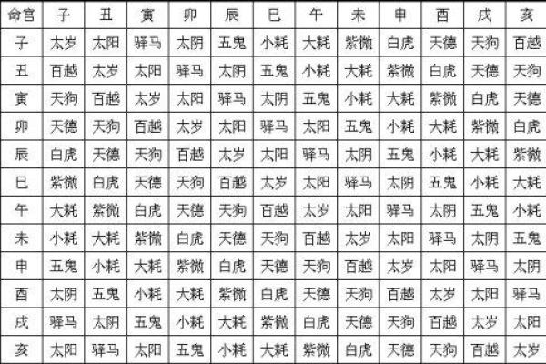 八字命宫在子