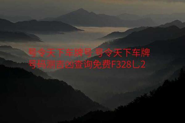 车牌号号码吉凶测试