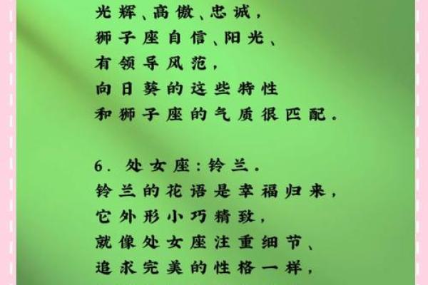 十二星座幸运花及其花语
