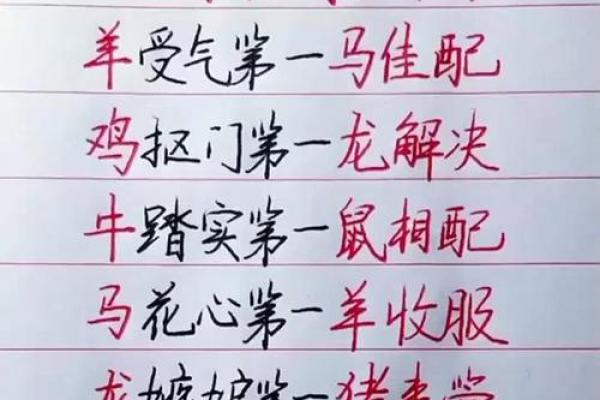 十二生肖配对吉凶表