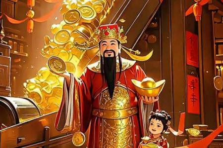 财神在元宝上面成语