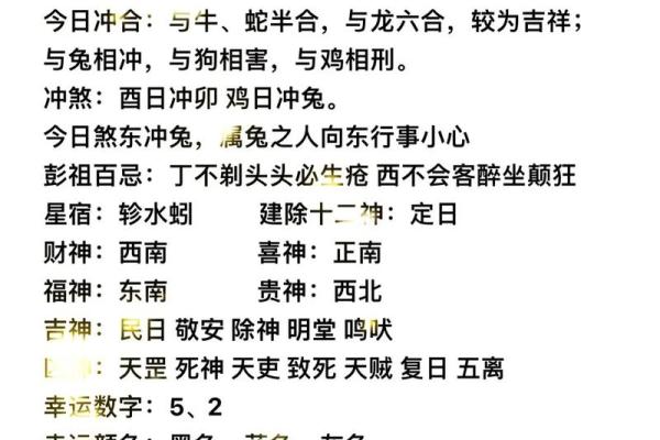 老黄历之每日宜忌十二生肖运势