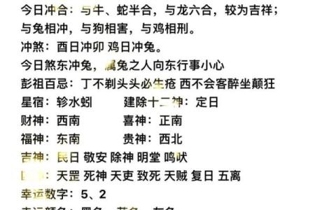 老黄历之每日宜忌十二生肖运势