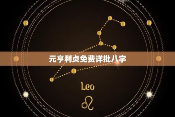 元贞利亨八字排盘网,元亨利贞四柱八字排盘详解析