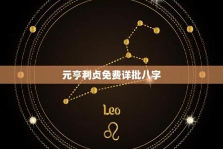 元贞利亨八字排盘网,元亨利贞四柱八字排盘详解析