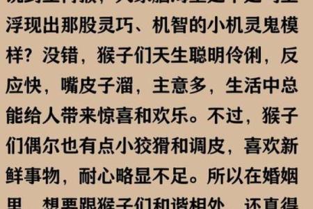 男猴女马生肖配对姻缘