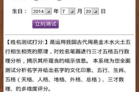 姓名免费打分测试100分