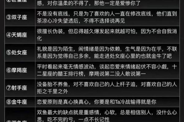 十二星座最烦你的表现是什么 十二星座最烦你的表现是什么