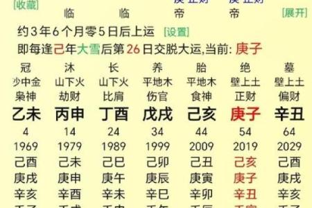 八字命盘中大运
