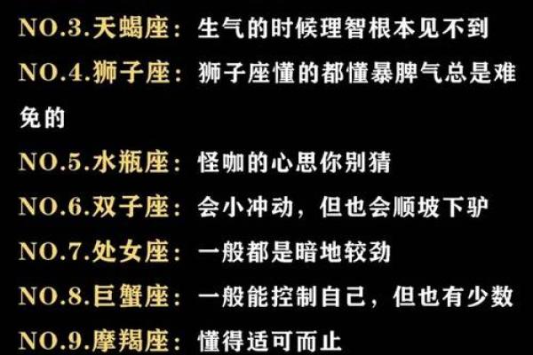 十二星座生气的表现图片